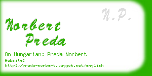 norbert preda business card